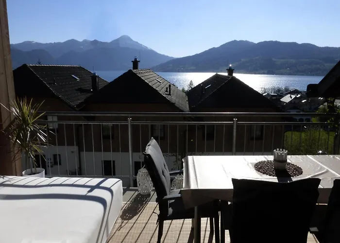 Daire Atterseeperle - 80m2 Mit See- Und Gebirgsblick Steinbach am Attersee